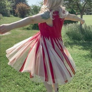 ASOS Tulle Striped MIDI Dress